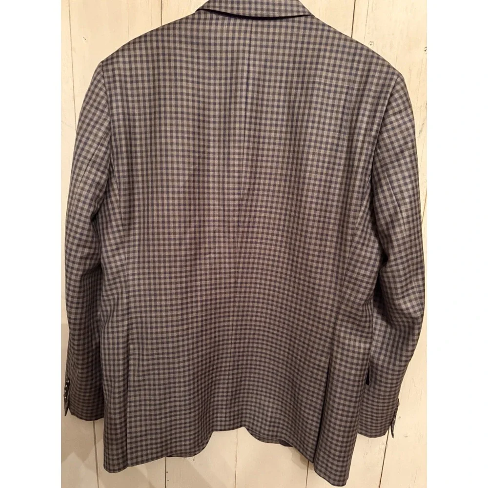 Ted Baker London Endurance Jacket Blazer Wool Laine‎ Grey purple Plaid 42R H14